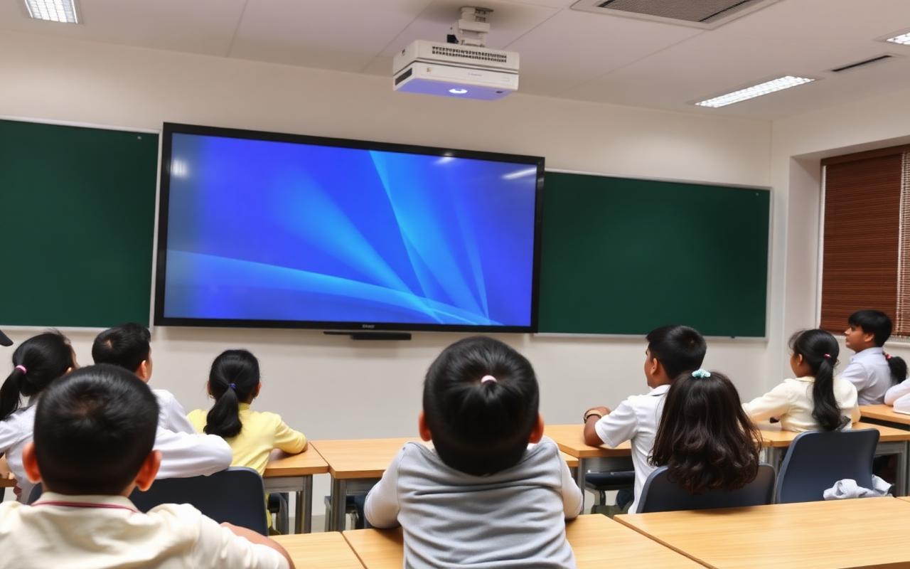 Smart classroom digital learning setup